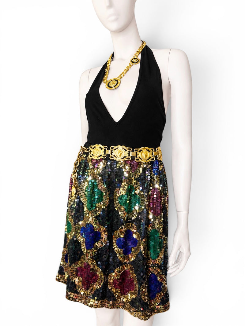 SNF Vintage 80s Sequin Jewel Motif Shorts