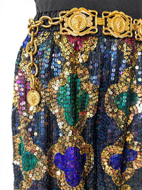 SNF Vintage 80s Sequin Jewel Motif Shorts