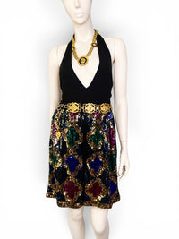 SNF Vintage 80s Sequin Jewel Motif Shorts