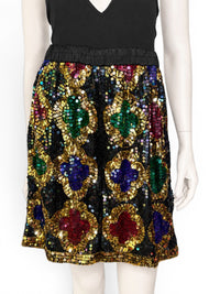 SNF Vintage 80s Sequin Jewel Motif Shorts