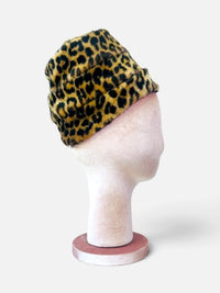 Wild Elegance | Vintage Gimbels Leopard Faux Fur Print Hat