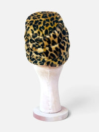 Wild Elegance | Vintage Gimbels Leopard Faux Fur Print Hat