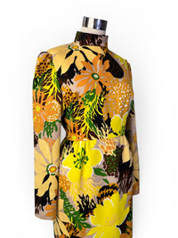 The Flower Child Heiress | Vintage Miss Magnin Floral Maxi 1960's 1970's Dress