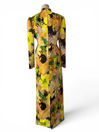 The Flower Child Heiress | Vintage Miss Magnin Floral Maxi 1960's 1970's Dress