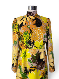 The Flower Child Heiress | Vintage Miss Magnin Floral Maxi 1960's 1970's Dress