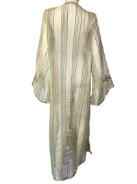 Emerald Oasis Vintage Late 1970s–Early 1980s Embellished Beaded Caftan