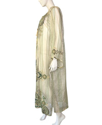 Emerald Oasis Vintage Late 1970s–Early 1980s Embellished Beaded Caftan