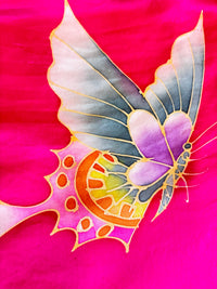 Butterfly Garden Dream | Vintage Silk Floral Caftan