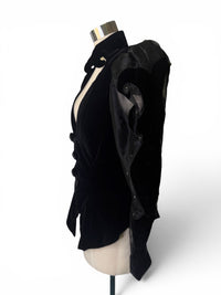 Midnight Drama | Vintage Karen Okada Velvet Illusion Sleeve Statement Jacket