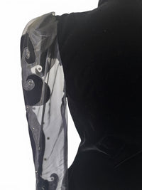 Midnight Drama | Vintage Karen Okada Velvet Illusion Sleeve Statement Jacket