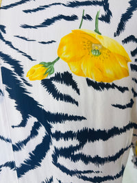 Escada Wildflower Zebra Silk Blouse | Made in Germany