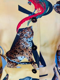 Call of the Wild | Vintage Dana Buchman 100% Silk Safari Print Blouse