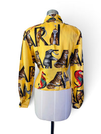 Call of the Wild | Vintage Dana Buchman 100% Silk Safari Print Blouse