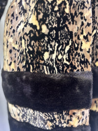 Vintage 1960s Animal Print Faux Fur Jacket Coat – Mod Glam Statement Piece