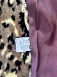 Vintage 1960s Animal Print Faux Fur Jacket Coat – Mod Glam Statement Piece
