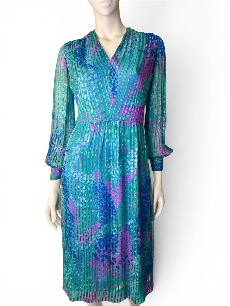 Watercolor in Silk | Vintage Gidding-Jenny Silk Dress