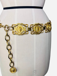 Hear Me Roar I Vintage Runway Gold-Tone Lion Medallion Chain Belt