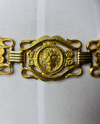 Hear Me Roar I Vintage Runway Gold-Tone Lion Medallion Chain Belt