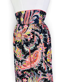 Gilded Paisley I 1970s Quilted Hostess Maxi Skirt