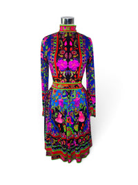 Electric Eden I Circa 1970 Leonard Paris Italian-Made Psychedelic Floral Dress