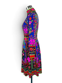 Electric Eden I Circa 1970 Leonard Paris Italian-Made Psychedelic Floral Dress