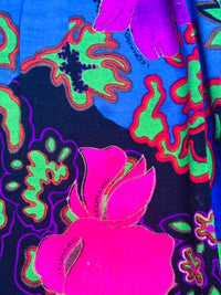 Electric Eden I Circa 1970 Leonard Paris Italian-Made Psychedelic Floral Dress