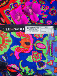 Electric Eden I Circa 1970 Leonard Paris Italian-Made Psychedelic Floral Dress