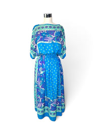 Aegean Dreams I 1970s–80s Dorothy Bullitt Hong Kong Silk Scarf Dress