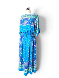 Aegean Dreams I 1970s–80s Dorothy Bullitt Hong Kong Silk Scarf Dress