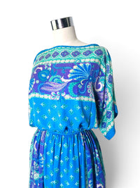 Aegean Dreams I 1970s–80s Dorothy Bullitt Hong Kong Silk Scarf Dress