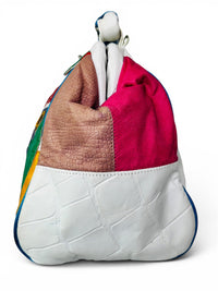 Pretty Bird! Vintage 80s Leather Tropical Parrot Statement Bag Made in the USA