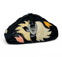 Too Glam to Blend In | Vintage 80s Rhinestone Statement Patchwork Leather Bag