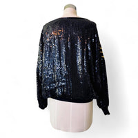 Vintage 1980s Creative Creations Beaded Rhinestone Sequin Disco Top
