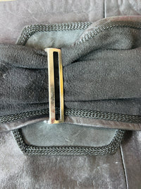 The Deco Shield | Vintage Laise Adzer Extra-Wide Leather Statement Belt