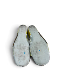 Disco at Home | Vintage Jacques Levine Metallic Leather Wedge Slippers