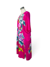 Butterfly Garden Dream | Vintage Silk Floral Caftan