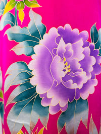 Butterfly Garden Dream | Vintage Silk Floral Caftan
