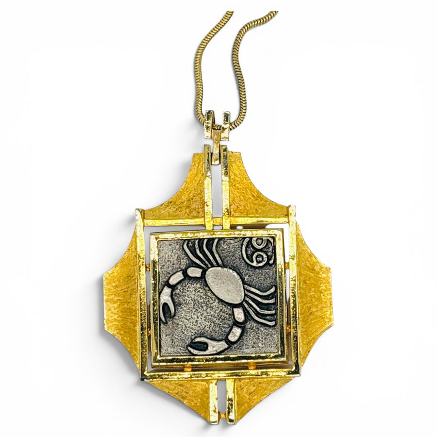 Written in the Stars | Collectible 1970s Luca Razza Cancer Zodiac Pendant