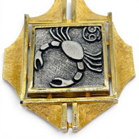 Written in the Stars | Collectible 1970s Luca Razza Cancer Zodiac Pendant