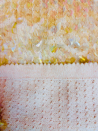 Vintage 1960s Peach Aurora Borealis Statement Sequin Sweater