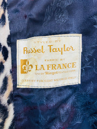 The Feline Icon | 1960s Russell Taylor for La France Leopard Faux Fur Coat