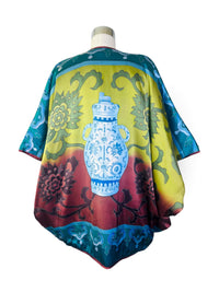 The Porcelain Garden | Vintage Carole Patterson 100% Silk Kimono Jacket