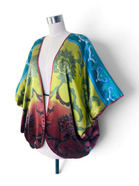 The Porcelain Garden | Vintage Carole Patterson 100% Silk Kimono Jacket