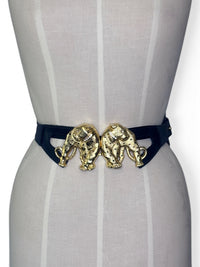 Golden Guardians | Vintage Les Sacs De Léo Rexx Jeweled Leopard Statement Belt