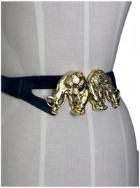 Golden Guardians | Vintage Les Sacs De Léo Rexx Jeweled Leopard Statement Belt