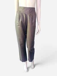 Roman Smoke | Vintage VIROEL Italian Pleated Leather Trousers