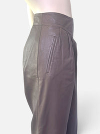 Roman Smoke | Vintage VIROEL Italian Pleated Leather Trousers