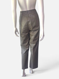Roman Smoke | Vintage VIROEL Italian Pleated Leather Trousers