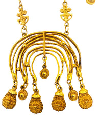 Lovebirds of the Golden Temple I Cadoro Etruscan Lovebirds Bib Necklace