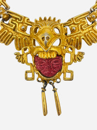 Vintage Salvador Terán for Mabel Aztec Eagle Necklace | c. 1950s–1960s